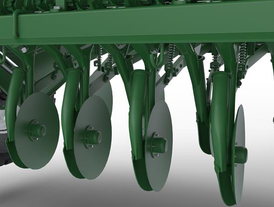 SINGLE PIPE SINGLE DISC ROW UNIT