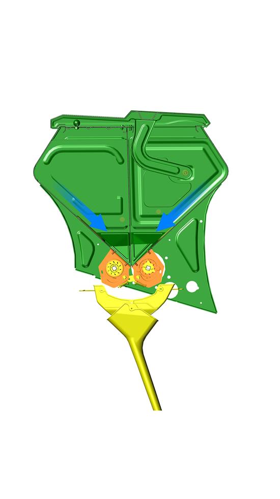 "V" TYPE SEED AND FERTILIZER HOPPER